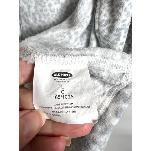 Old navy animal print zip up fleece - Picture 6 of 9